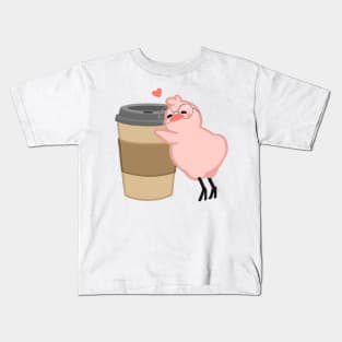 Coffee Hug Birdblob Kids T-Shirt